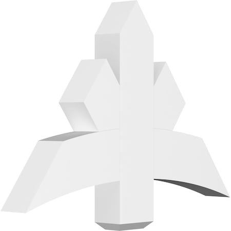 Ekena Millwork Alberta Architectural Grade PVC Gable Bracket, 36"W x 24"H x 4"D x 6"F, 16/12 Pitch GBP036X24X0406ALB00